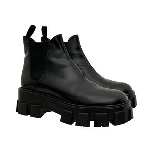 Prada Black Platform Chelsea Boots